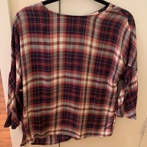 plaid blouse